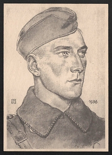 1936 'German Military' Army Military Person Nazi Propaganda Postcard