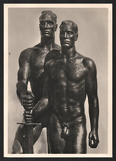 1933-1945 'Georg Kolbe, War Memorial, Stralsund 1935' Art Nazi Propaganda Postcard