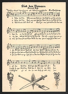 1933-1945 'Song of the Farmers by Konrad Lip' Nazi Propaganda Postcard