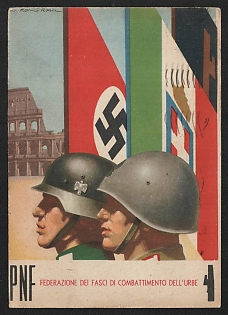 1942 'Federation of the City's Combat Bands' Italy Fascist Nazi Propaganda WWII