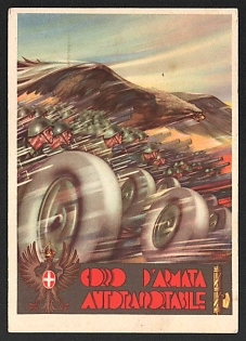 1940 'Self-Radable Army' Italy Fascist Nazi Propaganda WWII