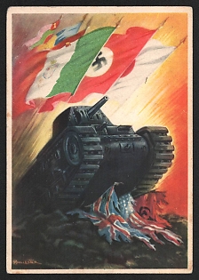 1943 'Tank' Italy Fascist Nazi Propaganda WWII