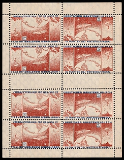 1934 1/2m 'Winter Relief Start Hexentanzplatz', Germany, Gerhard Zucker Pioneer Rocket Mail, Gutter-Block Tete-beche