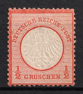 1872 1/2gr German Empire, Small Breast Plate, Germany (Signed)