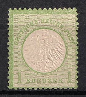 1872 1kr German Empire, Small Breast Plate, Germany (Signed)