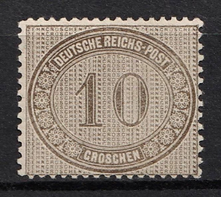 1872 10gr German Empire, Germany (Signed)