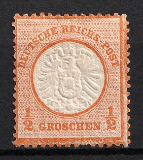 1872 1/2gr German Empire, Large Breast Plate, Germany