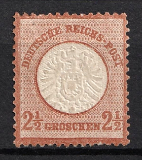 1872 2.5gr German Empire, Large Breast Plate, Germany