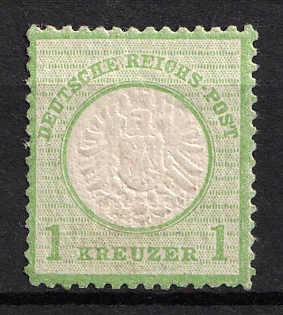 1872 1kr German Empire, Large Breast Plate, Germany (Signed)