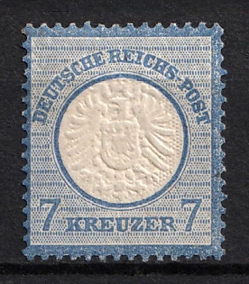 1872 7kr German Empire, Large Breast Plate, Germany