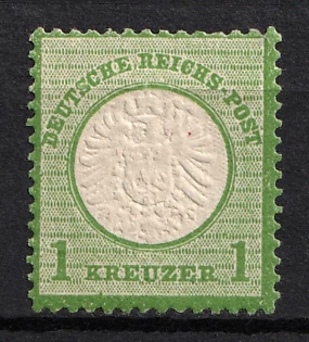 1872 1kr German Empire, Large Breast Plate, Germany (Signed)