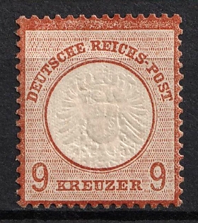 1872 9kr German Empire, Large Breast Plate, Germany