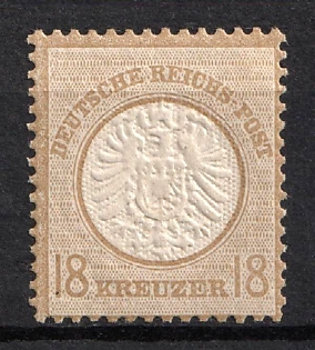 1872 18kr German Empire, Large Breast Plate, Germany