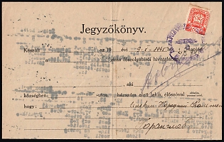 1945 Carpatho-Ukraine, Postcard with Printed Protocol, franked with 60f