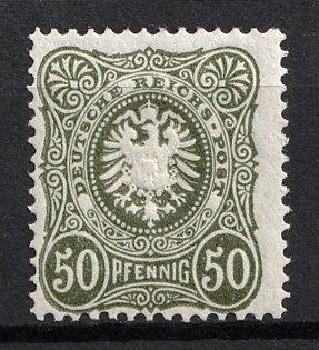 1887-89 50pf German Empire, Germany (Signed)