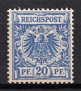 1889-1900 20pf German Empire, Germany (Signed)