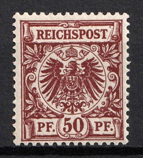 1890-1900 50pf German Empire, Germany (Signed)