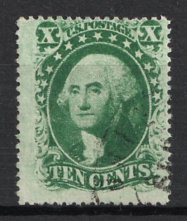 1859 10c Washington, United States, USA (Green)