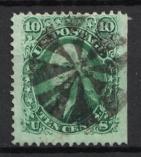 1861 10c Washington, United States, USA (Green)