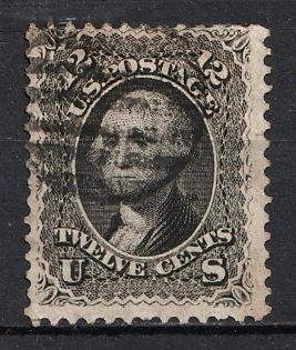 1861 12c Washington, United States, USA (Black)