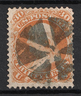 1861 30c Franklin, United States, USA (Orange)