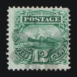 1869 12c S. S. 'Adriatic', United States, USA (Green)