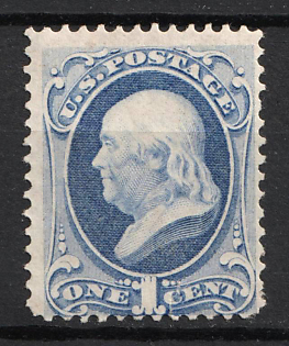 1870 1c Franklin, United States, USA (Ultramarine)