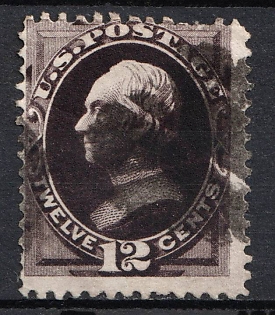 1873 12c Clay, United States, USA (Blackish Violet)