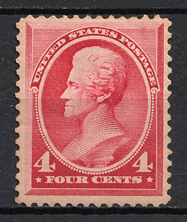 1888 4c Jackson, United States, USA (Rose Carmine)