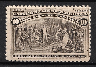 1893 10c Columbian Exposition Issue, United States, USA (Gray Black)