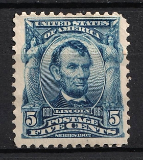 1903 5c Lincoln, United States, USA (Blue)