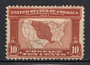 1904 10c Louisiana Purchase Exposition Issue, United States, USA (Red Brown)