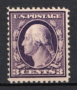 1908 3c Washington, United States, USA (Deep Violet)