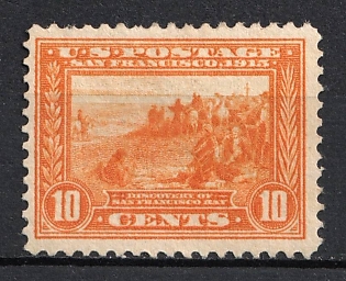 1913 10c Panama-Pacific Exposition Issue, United States, USA (Orange)