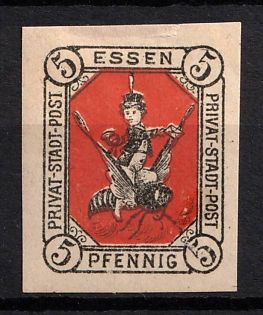 1887 Essen, Germany Local Post, Private City Mail