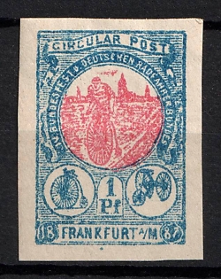 1887 Frankfurt, Germany Local Post, Private City Mail (Imperforate)