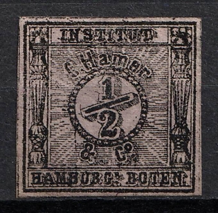 1861 Hamburg, Germany Local Post, Private City Mail (Variety of Color)