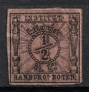 1861 Hamburg, Germany Local Post, Private City Mail (Variety of Color)