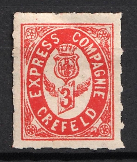 1886 Krefeld, Germany Local Post, Private City Mail
