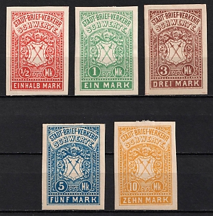 1888 Schwerte, Germany Local Post, Private City Mail (Imperforate)