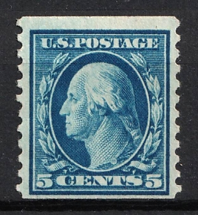 1914 5c Washington, United States, USA (Blue)
