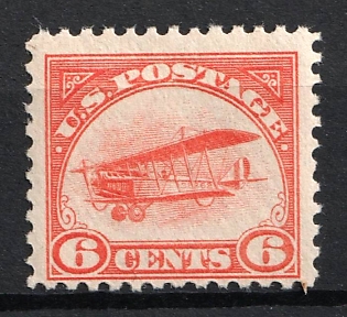 1918 6с Curtiss Jenny, United States, USA, Airmail (Orange)