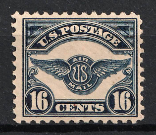 1923 16с Air Service Emblem, United States, USA, Airmail (Dark Blue)