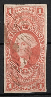 1862 1d First Issue, United States, USA, Lease Revenue Stamp