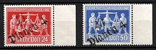 1948 District 41 Plauen 4 Main Post Office, Berlin Emergency Issue, Soviet Russian Zone of Occupation, Germany (Margins)