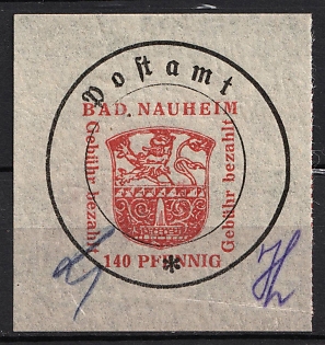 1946 140pf Bad Nauheim, Germany Local Post