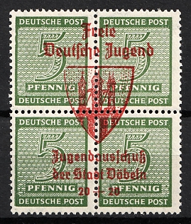 1946 20pf Dobeln, Germany Local Post (Unofficial Issue, Signed)