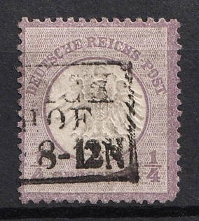 1872 1/4gr German Empire, Small Breast Plate, Germany