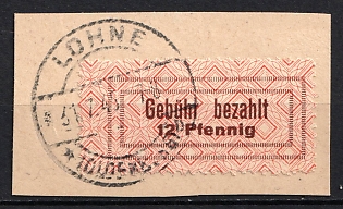 1945 12pf Lohne (Oldenburg) on piece, Germany Local Post (Unofficial Issue)