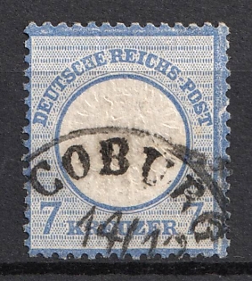 1872 7kr German Empire, Large Breast Plate, Germany